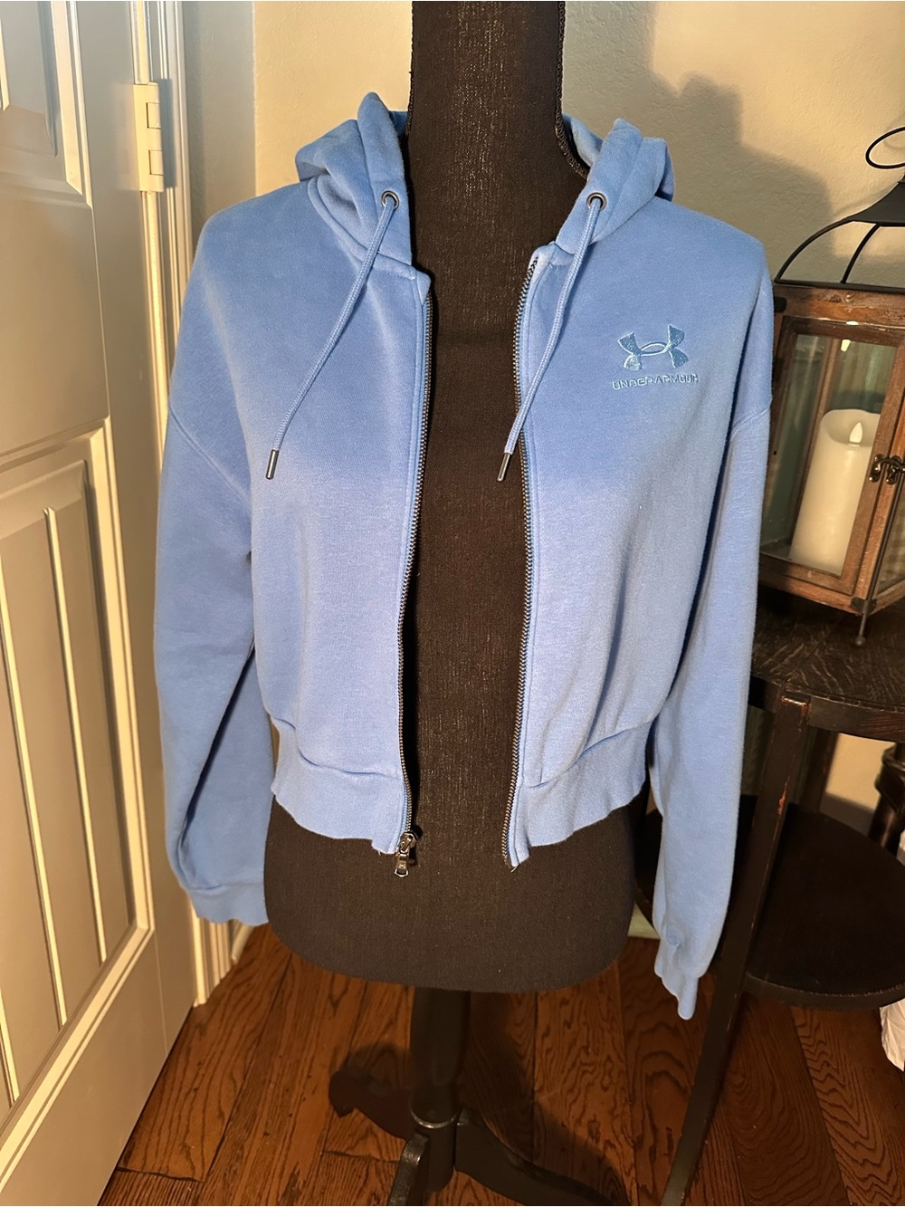 Women’s Under Armour Sky Blue Cropped Hoodie